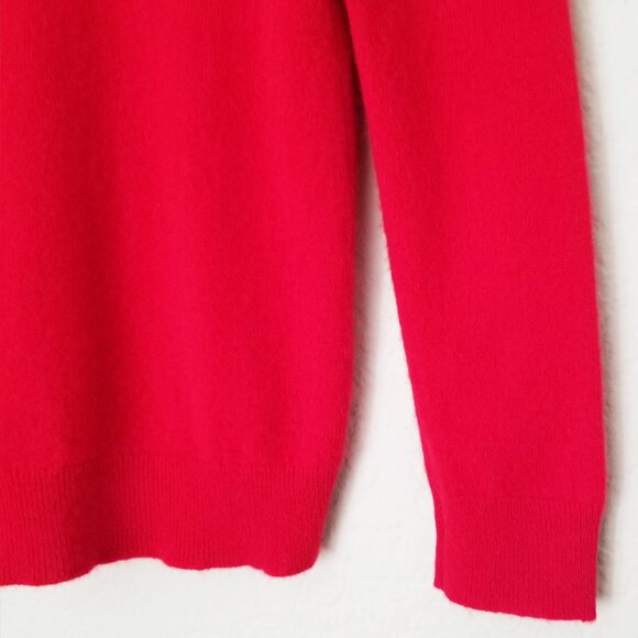 Charter Club Luxury 100% Cashmere V-Neck Sweater S Perfect Red Holiday $159 - Picture 14 of 16